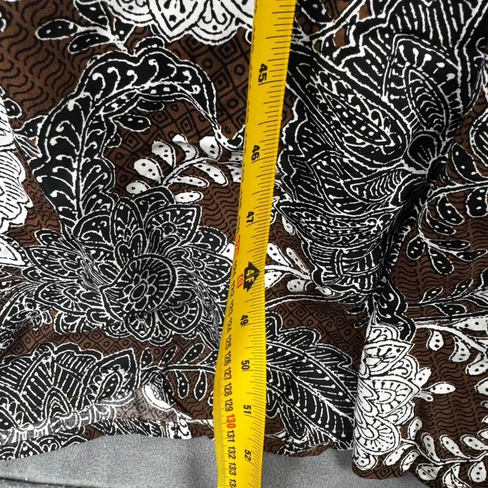 New Loft Brown White Floral Paisley Halter Maxi Dress Size 4 Boho‎ Summer V-Neck